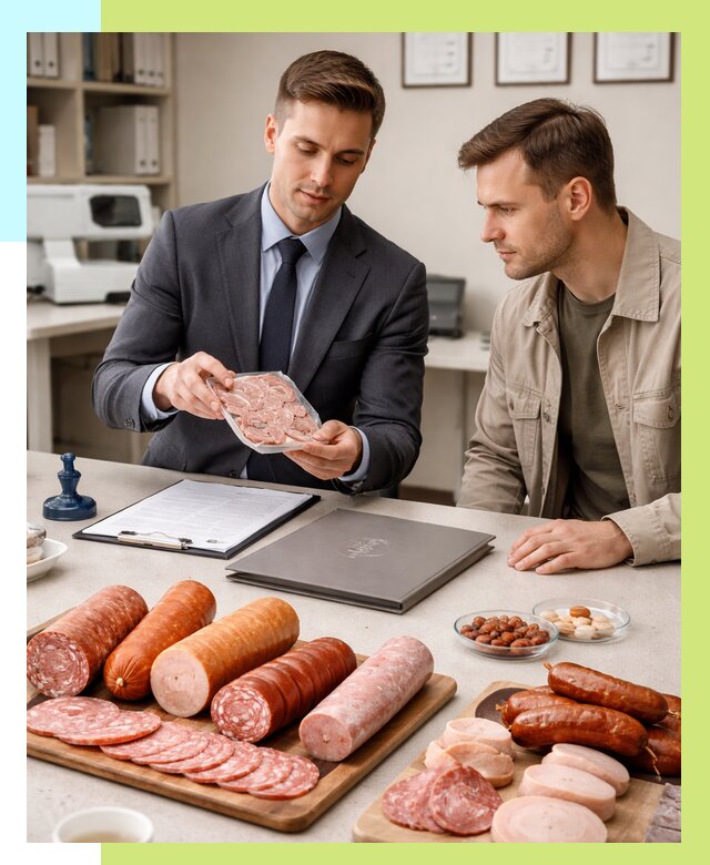 Сертификация колбасных изделий в Темрюке от 7720 р. | Алешин-Тмр