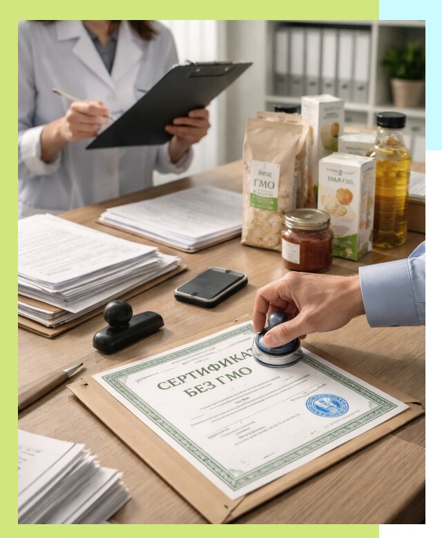 Получение сертификата Без ГМО для продукции в Темрюке